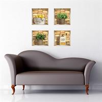 רביעיית נישות אבנים למטבח ופינת אוכל דגם 418S