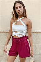 שורט פרסלי + חגורה