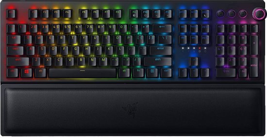 מקלדת גיימינג מכאנית אלחוטית Razer BlackWidow V3 Pro Green Switch - צבע שחור