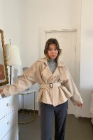 ג׳קט טראנץ' שרלוק חום