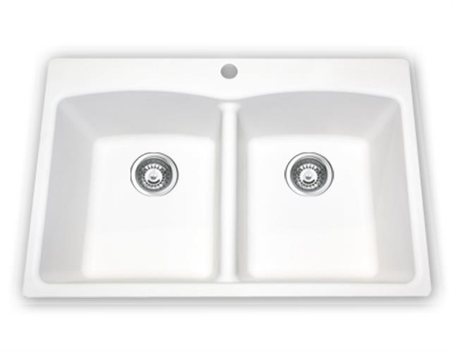 כיור מטבח כפול תוצרת פרנקה שוויץ דגם אליפס 62D