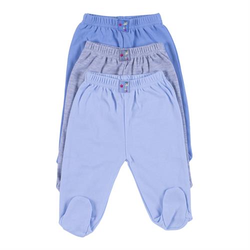 מארז שלישיית רגליות כחול-אפור-תכלת פלנל