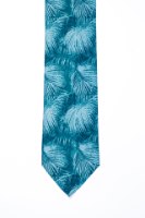 עניבה דגם נוצות בגווני תכלת מנטה