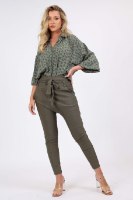 חולצת טיאה ירוק פרחוני