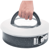 תבנית קפיץ עגולה 26 גבוהה  עם מכסה וידית נעמן