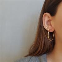 עגילי חישוק בינוניים דקים 3.1 סמ