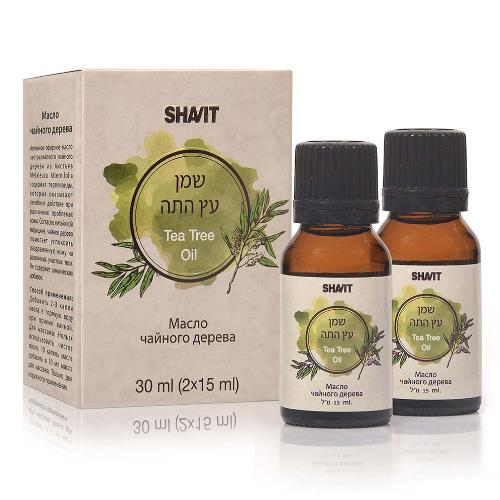 -- שמן עץ התה שמן טהור -- 2 בקבוקים של 15 מל ו-30 מל- שביט