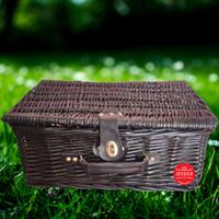 מזוודת פיקניק בצבע חום גדולה