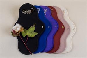 תחבושת גדולה רב פעמית לווסת מכותנה אורגנית לדימום קל