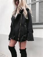 מעיל  ריקמה שחור