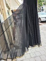 שמלת מקסי שחורה דרמטית מידה S