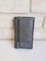 ארנק דמוי עור גדול שחור/מטאלי 4054