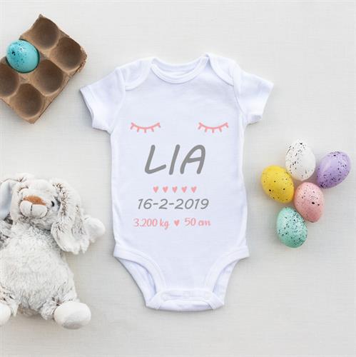 בגד גוף- תעודת לידה - דגם ריסים ליה