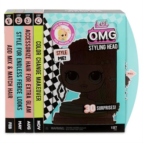 LOL OMG ראש בובה לעיצוב ותסרוקות ׁׁ(גילאים 3+)