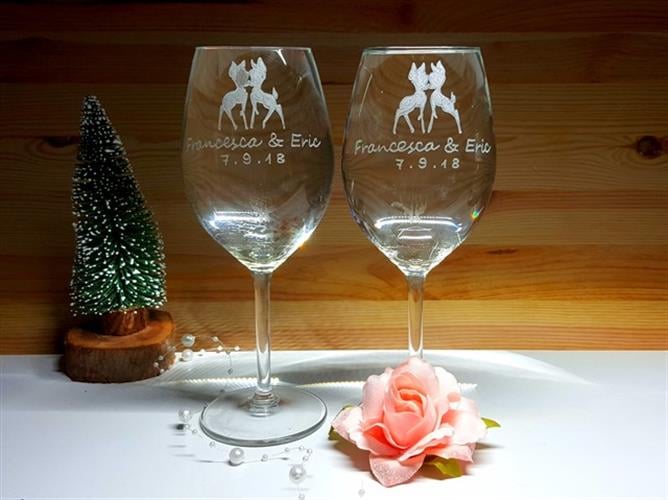 כוסות יין לחתונה | כוסות רומנטיות