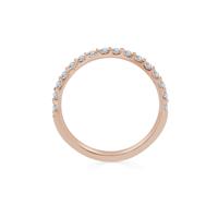 טבעת איטרניטי משובצת יהלומים │ טבעת חצי משובצת │ טבעת יהלומים 0.48 קראט