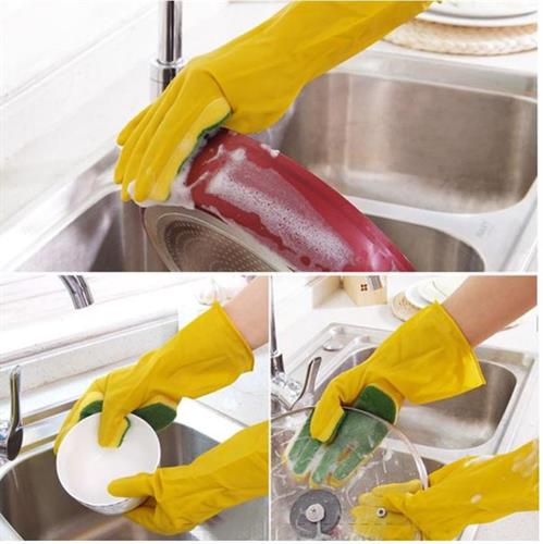 צמד כפפות ספוג לניקיון מושלם