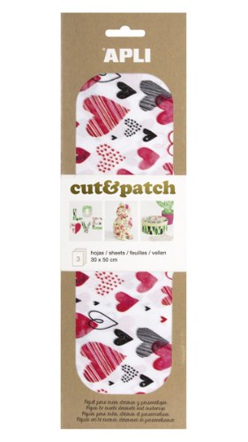 דפי דקופאז' אפלי 3 יח' - לבבות 30X50