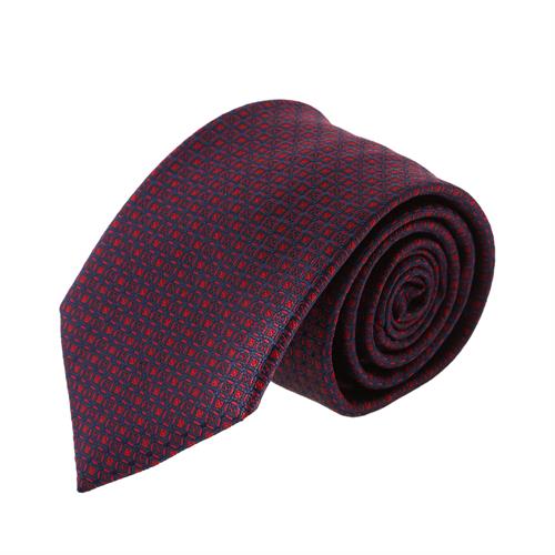 עניבה קלאסית ריבועים כחול אדום