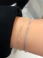 צמיד זהב לאישה דגם קל ועדין פופקורן