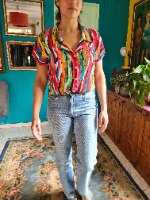 ג'ינס כחול משופשף מידה S