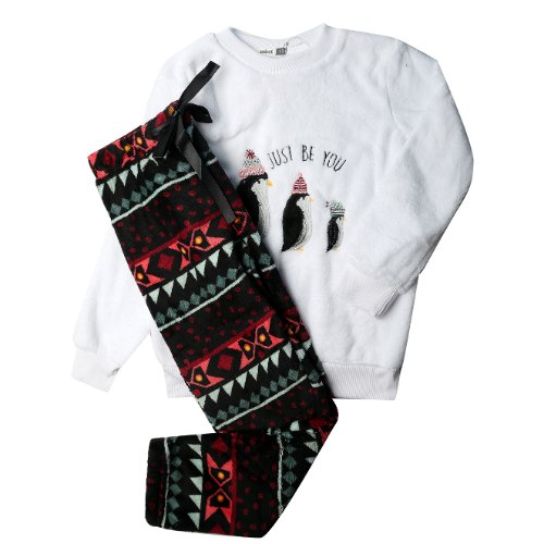 פיג'מת בנות פינגווין