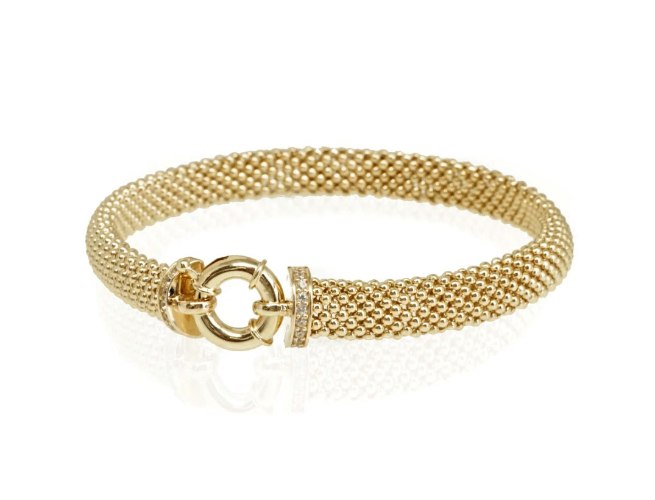 צמיד זהב כדורי לאישה 14 קראט