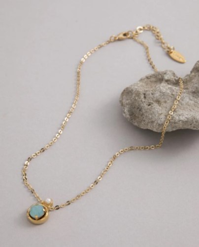 שרשרת DANON - איזבלה (טורקיז ופנינה)