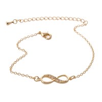 צמיד עם סמל האינסוף משובץ אבני זירקון