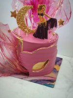 ירח מרוקאי תפילילה גדול ובינוני לקישוט עוגה 13 ס"מ 8 ס"מ וכוכבים| קישוט טופר לעוגה|  חדש מאתי דבש