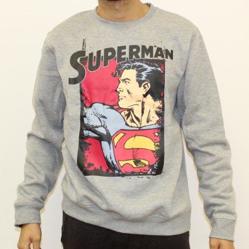 סווצ'ר נערים סופרמן אפור