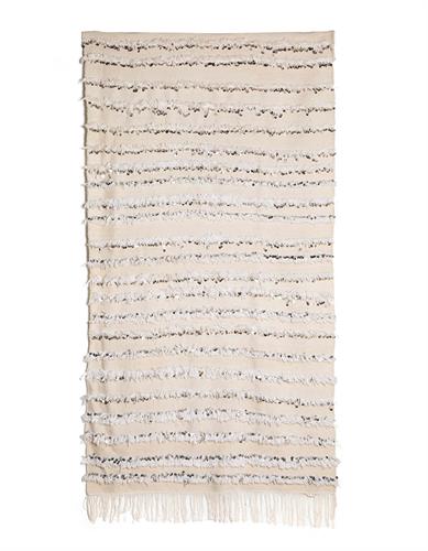 שטיח דק לבן עם פייאטים