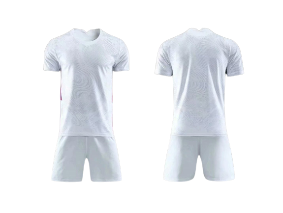 תלבושת  כדורגל צבע לבן   (לוגו+ספונסר שלכם)
