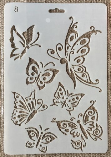 שבלונה 7 פרפרים מעופפים