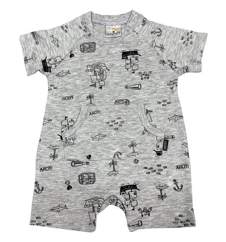 אוברול כיס ים אפור מלאנג'