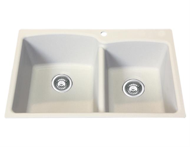 כיור מטבח כפול א-סימטרי תוצרת פרנקה שוויץ דגם אליפס 62F