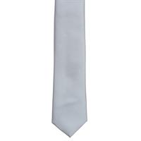 עניבה חלקה אפור כסף