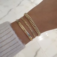 צמיד חוליות יפהפייה לאישה 4.8 מ"מ