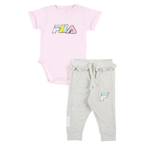 חליפת בייבי ורוד/אפור FILA בנות - 6-18 חודשים