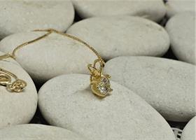 שרשרת יהלום | תליון יהלום 0.43 קראט