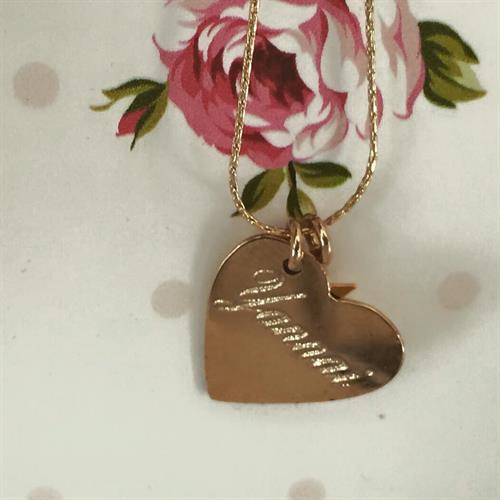 שרשרת עם תליון לב מגולדפילד עם חריטה אישית