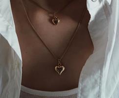 שרשרת לב רטרו זהב