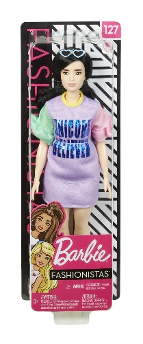 ברבי פאשניסטה שמלה סגולה