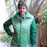 מעיל סקי סבנטיז נדיר ירוק משגע מידה M/L