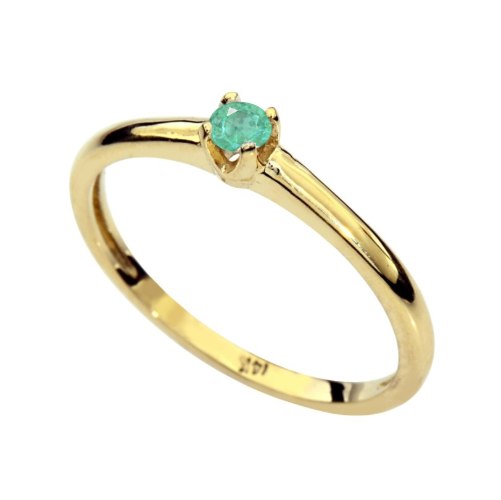 טבעת אמרלד 0.25 בזהב 14 קראט