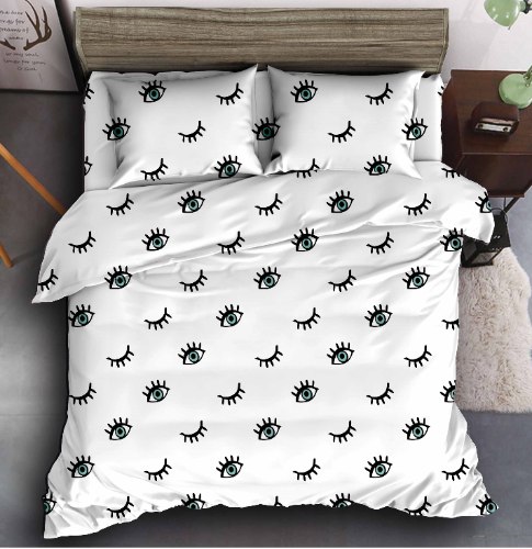 סט מצעים למיטת יחיד 90/200 דגם עין חדש