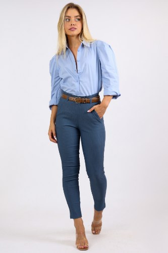 מכנס מייגן  מחטב כחול