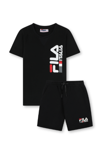חליפת מכנס שחורה לוגו FILA (2-16)