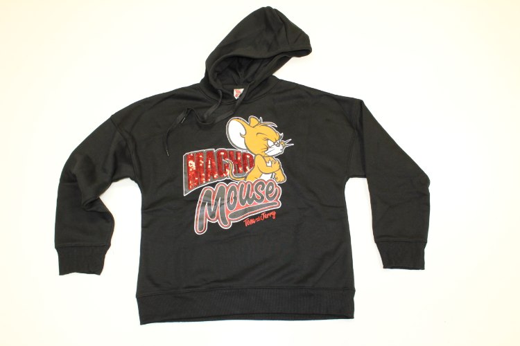 קפוצ'ון נערות T&J פאייטים שחור