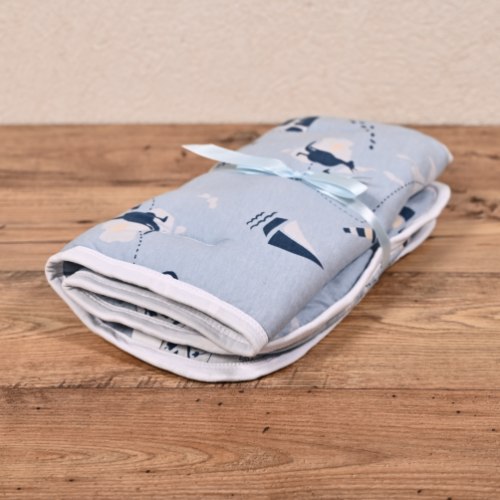 ריפודית לעגלה תכלת סירת מפרש